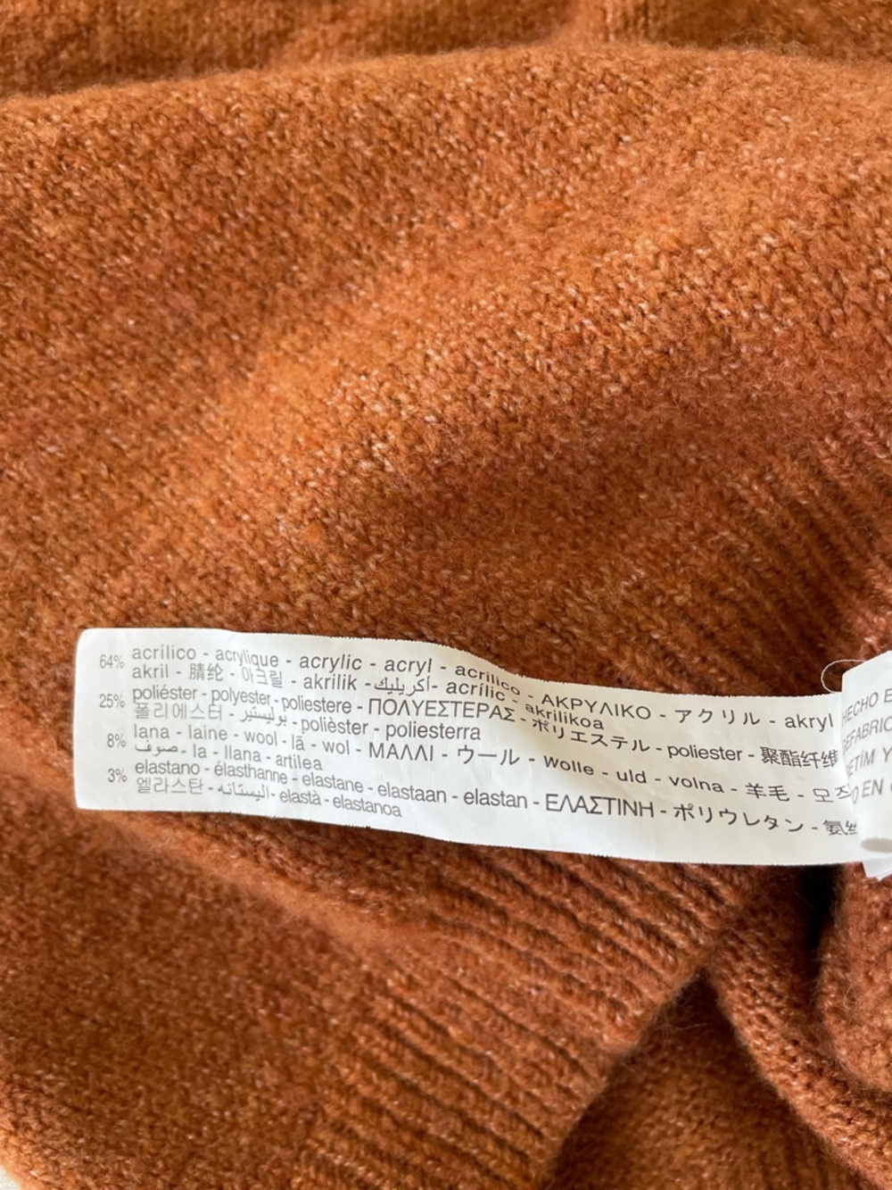 Zara Toddler Knit Sweater Rust Orange Crewneck Cozy Fall Size 3-4 - Picture 4 of 5